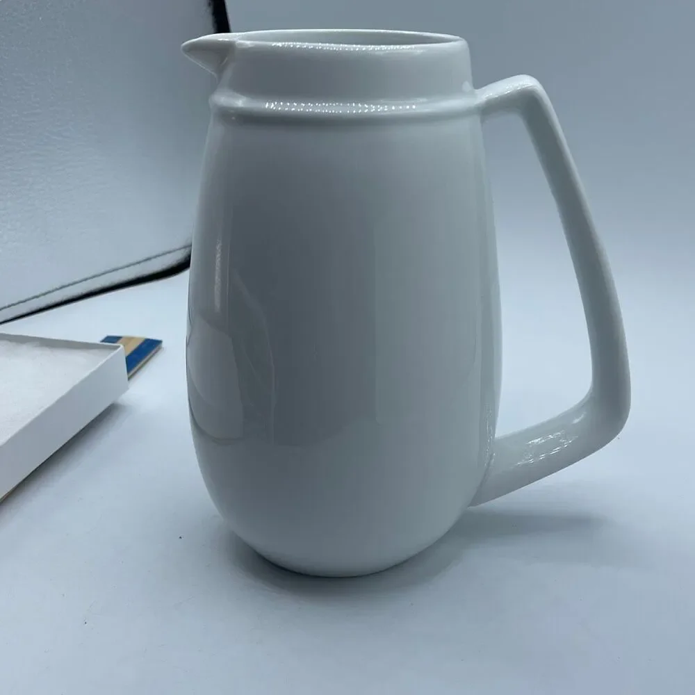 Williams Sonoma BonJour heavy white hot - cold jug.